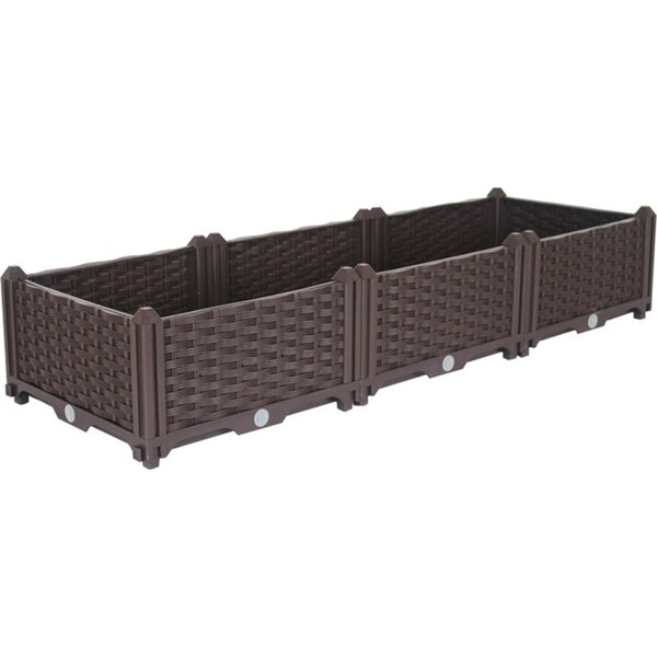 SOGA 120cm Raised Planter Box Vegetable Herb Flower Outdoor Plastic Plants Garden Bed