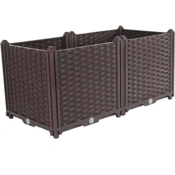 SOGA 80cm Raised Planter Box Vegetable Herb Flower Outdoor Plastic Plants Garden Bed Deepen