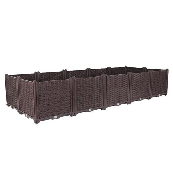 SOGA 200cm Raised Planter Box – Outdoor Plastic Garden Bed for Vegetables, Herbs & Flowers