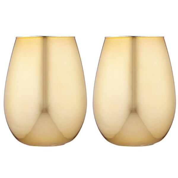 Tempa Aurora - Gold Glass Tumbler 2 Pack