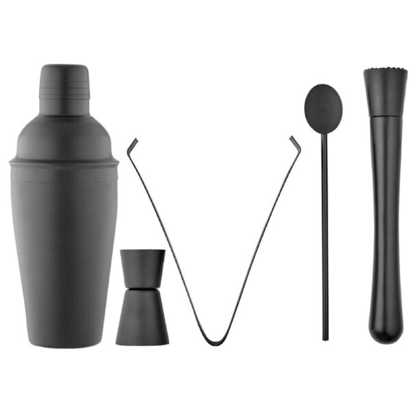 Tempa Aurora - Matte Black 5pc Cocktail Set