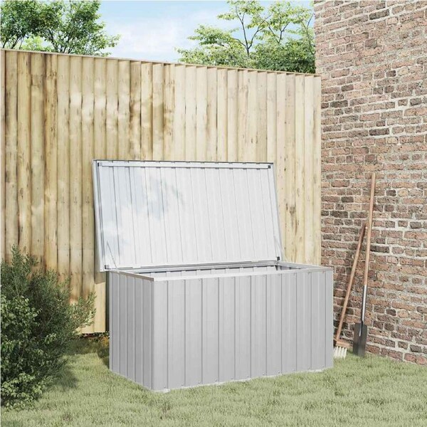 Garden Storage Box Grey 129x67x65 cm vidaXL