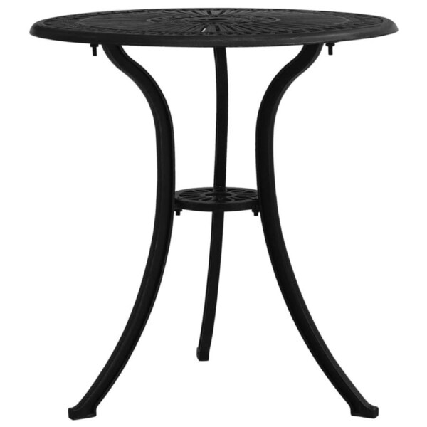 Garden Table Black 62x62x65 cm Cast Aluminium vidaXL