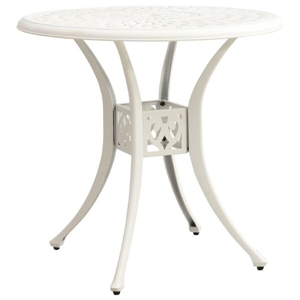 Garden Table White 78x78x72 cm Cast Aluminium vidaXL