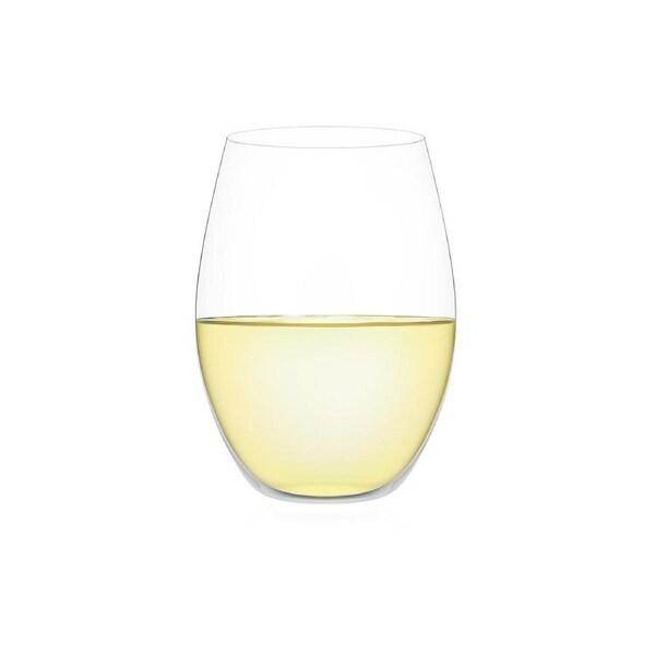 Plumm Outdoors Stemless WHITE+ Unbreakable Polycarbonate Wine Glass (398ml) - 4 Pack Set