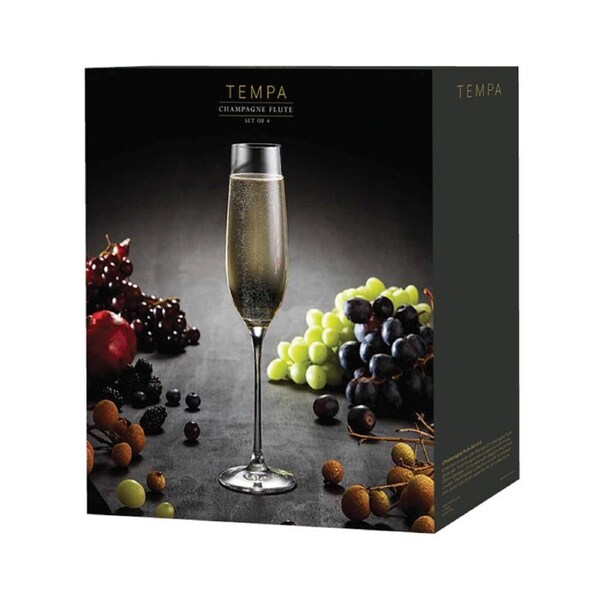 Quinn Lead-Free Crystal Champagne Glass (235ml) - 4 Pack