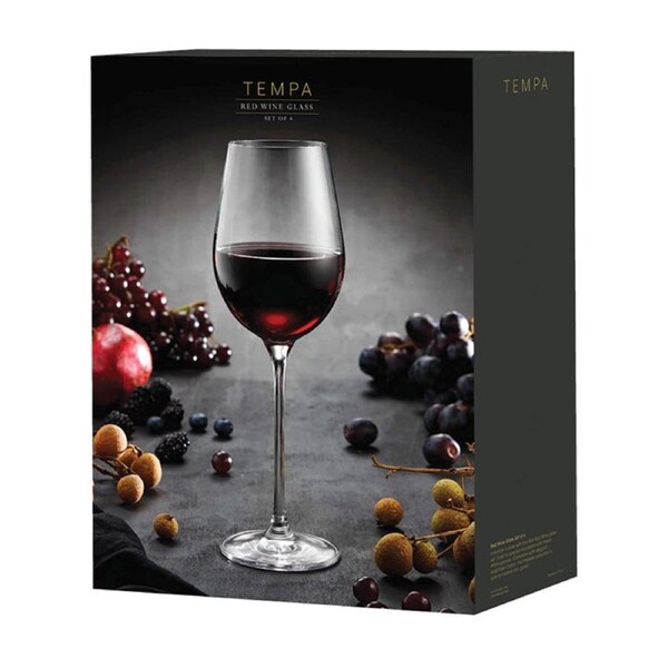 Quinn Lead-Free Crystal Red Wine Glass (480ml) - 4 Pack