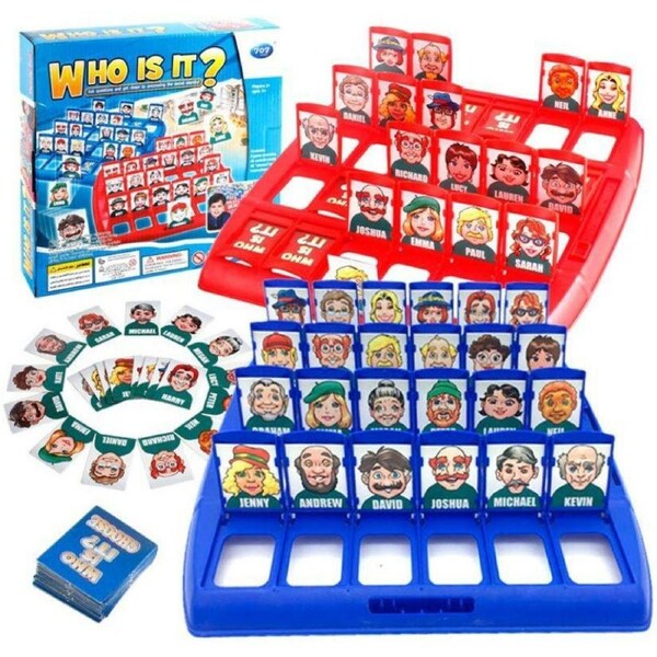Portable Tabletop Who is It Board Guessing Game Kids Family School Toy