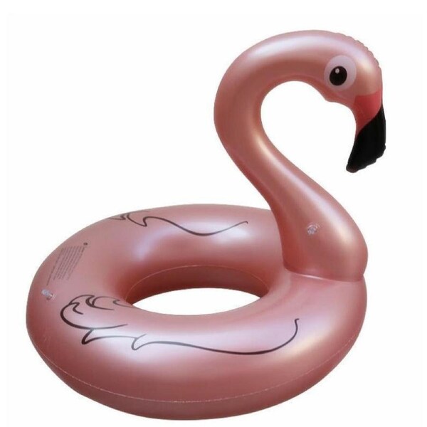 Inflatable Pool Float Swim Ring Rose Gold Flamingo 120cm