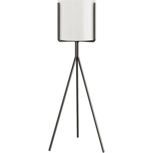 SOGA 80cm Tripod Flower Pot Plant Stand with White Flowerpot Holder Rack Indoor Display