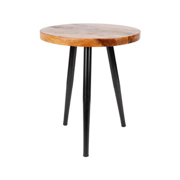 Roma Wooden Round Side Table Modern Living Room, Bedroom Furniture 40 CM