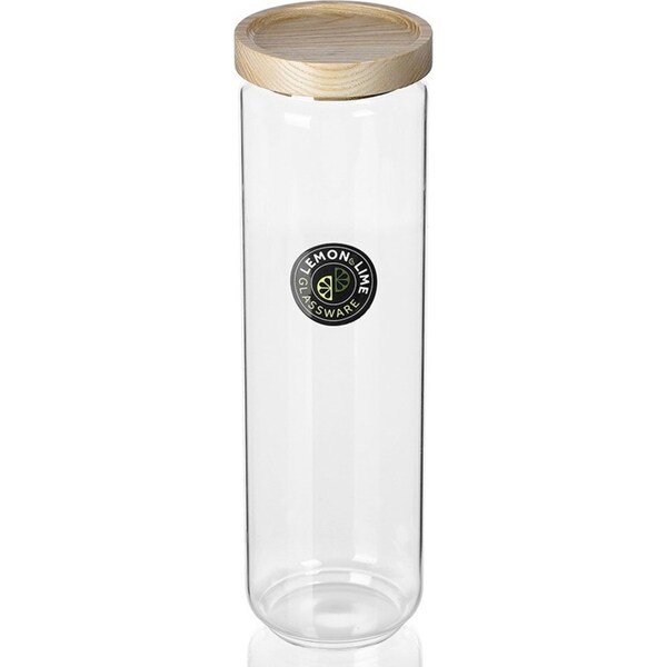 Lemon And Lime 1.65L Woodend Beach Glass Canister Food/Storage Container/Jar