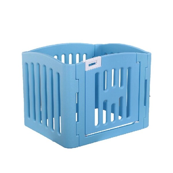 YES4PETS 4 Panel Plastic Pet Pen Pet Foldable Fence Dog Fence Enclosure With Gate