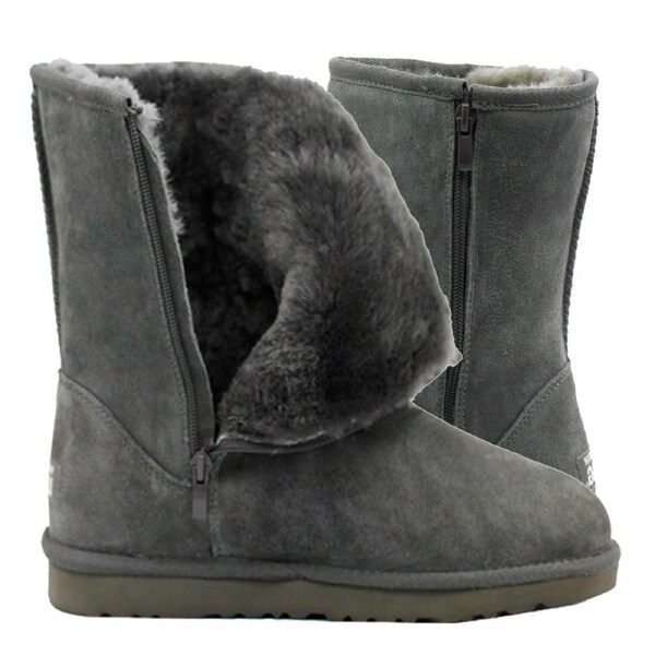 Waratah UGG Unisex Water Resistant Short Mid Zip Up Boot - Grey 11W/9M