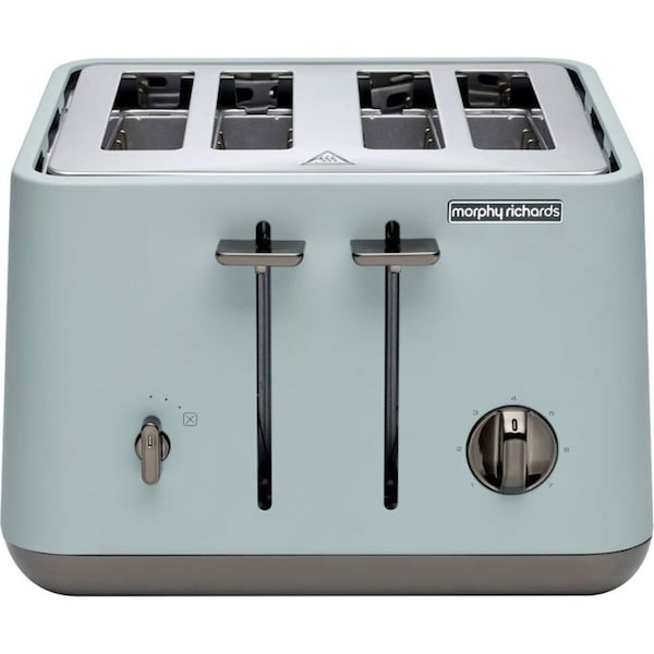 Morphy Richards Aspect 4 Slice Bread Toaster Black Chrome Electric Willow Green