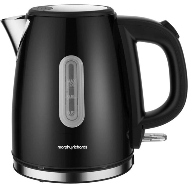 Morphy Richards 1L Electric Kettle 2200W Equip Jug Cordless Water Boiler Black