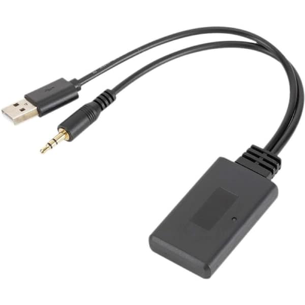 Bluetooth 5.0 Receiver Adapter USB + 3.5mm Jack Stereo Audio For Car AUX Speaker