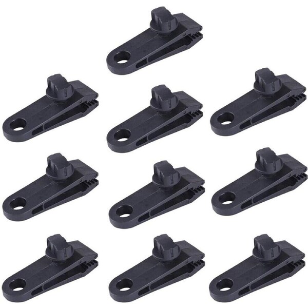 15pcs Awning Tent Clamp Tarp Clips Set Canopy Snap Hangers Survival Camping Tool