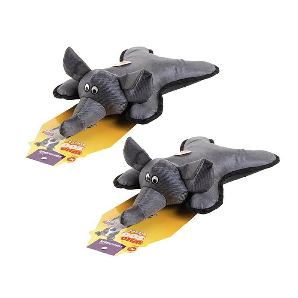 2x Paws And Claws 37cm Who Zoo Sleepy Animals Pet/Dog/Cat Toy w/ Squeaker Assrtd