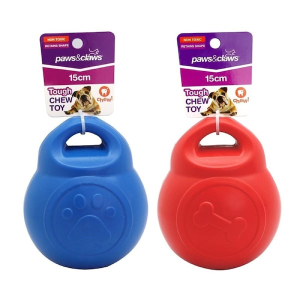 2x Paws & Claws Super Tuff 15cm Floater Ball Pet Dog/Puppy Tough Chew Toy Assrt.