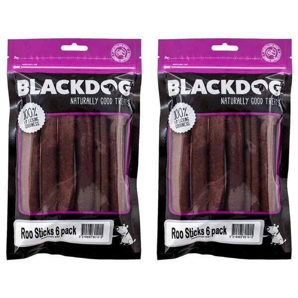 12x Blackdog Naturally Good Pet/Dog Kangaroo Sticks Healthy Treat/Reward/Food