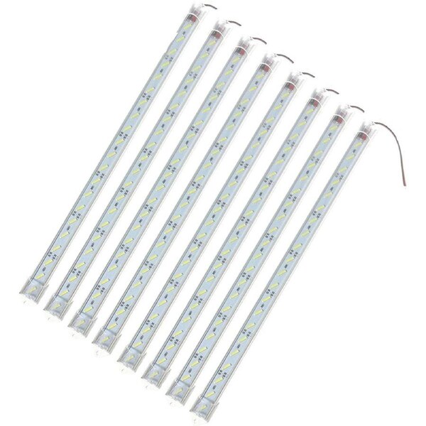 Ozoffer 8x 50CM 12V 8520 LED Strip Light Bar Dimmable Caravan 4WD Camping Boat Fishing