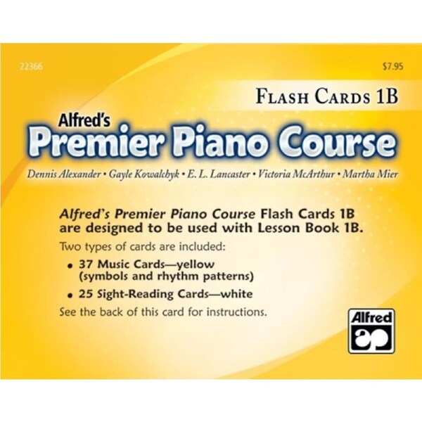 Premier Piano Course Flash Cards Level 1B
