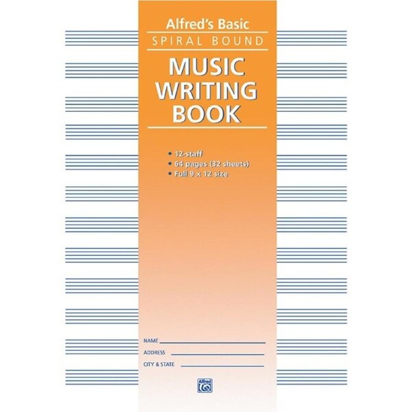 Manuscript Book 12 Stave 64 Pages Spiral