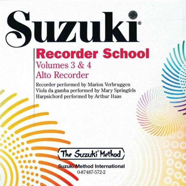 Suzuki Recorder School Volume 3 & 4 Alto CD