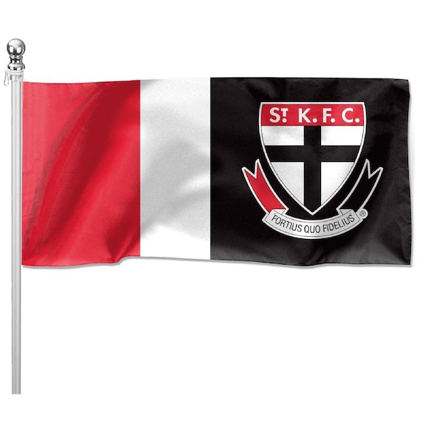 AFL ST Kilda ST K.F.C Pole Flag LARGE 1800x900mm Licensed (Pole not included)
