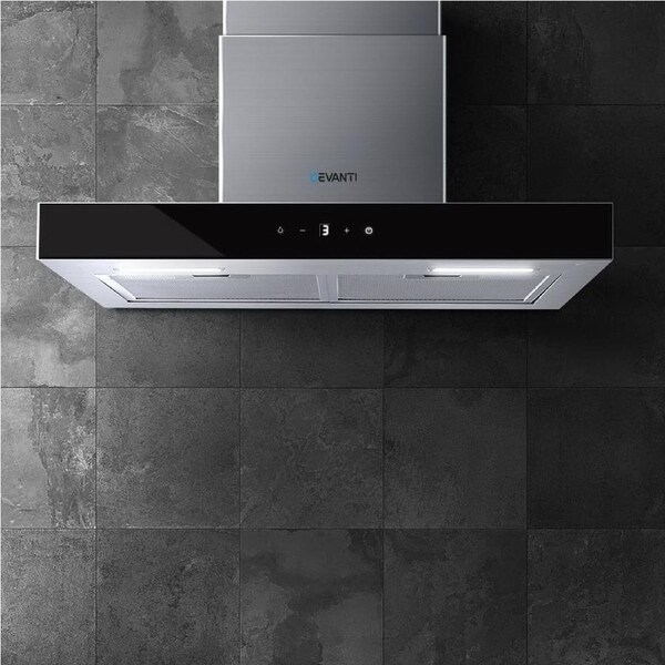 Devanti 600mm Range Hood 60cm Rangehood Glass Stainless Steel