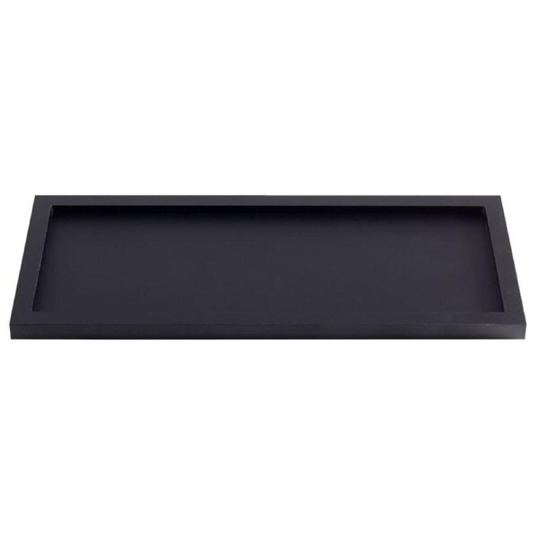 Acrylic Black Rectangular Bathroom Tray