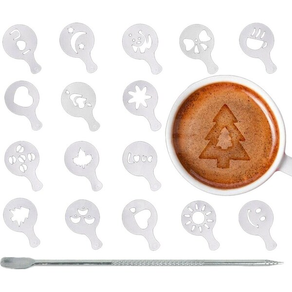 DIY Coffee Template Stencils - 16pcs