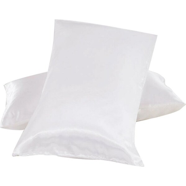 1 Pair Satin Pillowcases 48X73CM - White