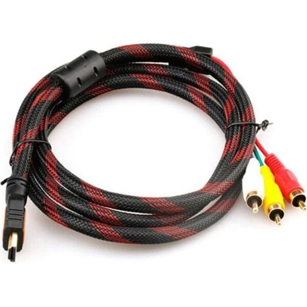 HDMI-Male to 3 RCA Video Audio AV Cable Adapter 1080P HDTV - 1.5M