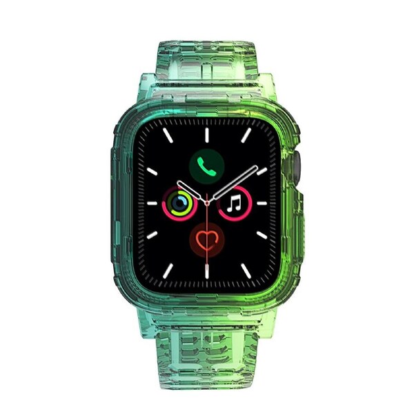 ZUSLAB Apple Watch Series 8 7 6 5 4 3 2 1 SE Tough Bumper Case Band Strap 38mm 40mm 41mm - Green / Yellow