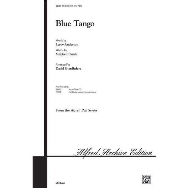 Blue Tango SATB With 4 Hand Piano