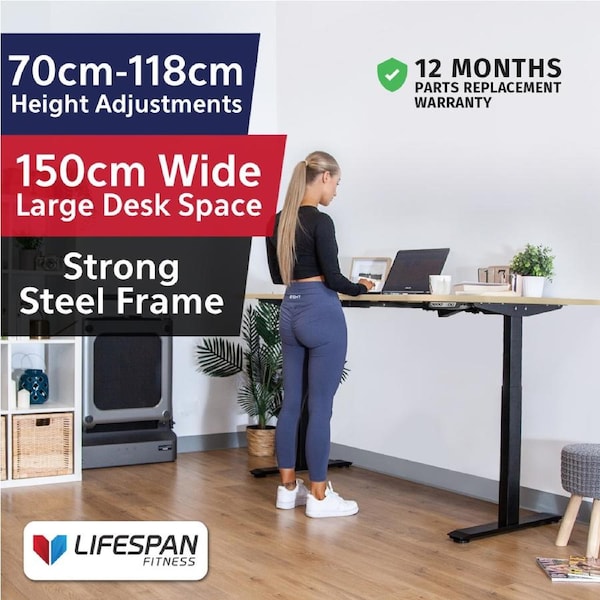 Lifespan Fitness ErgoDesk Automatic Standing Desk 1500mm (Oak)