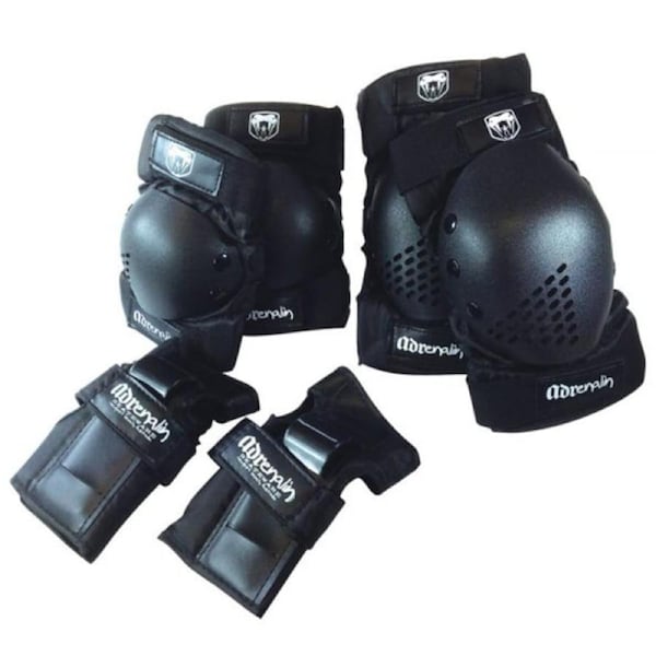 Adrenalin Skate Protection Elbow, Knee Pads & Wrist Brace Guards 6 Piece Set Adult (8102963)
