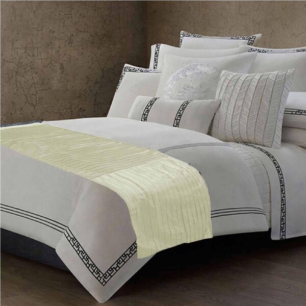 Pleated Bed Runner - Cream