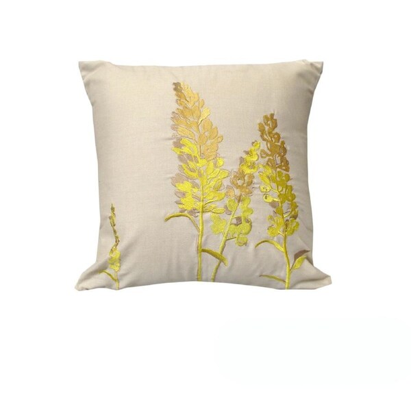 Eden Embroidery Cushion Cover Wheat 43 x 43 cm