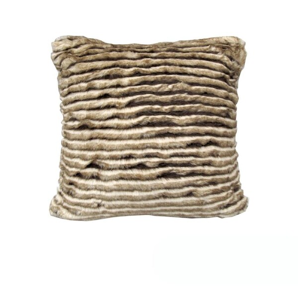 Bobcat Faux Fur Cushion Cover - Sand