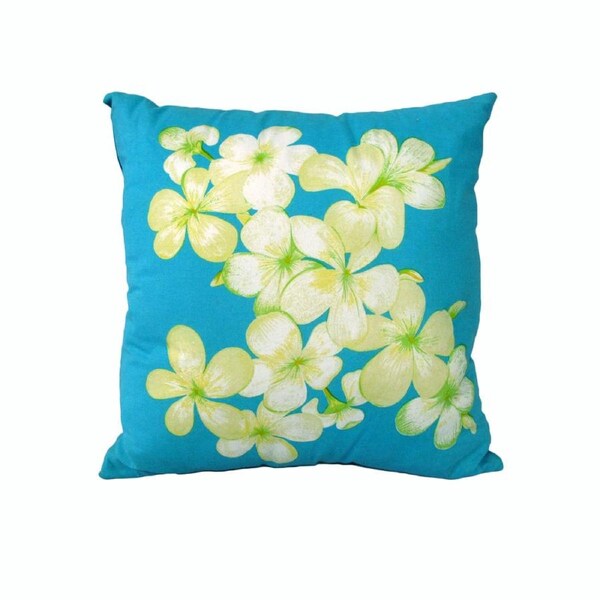 Rapee Frangipani Blue 43x43 cm Square Cushion
