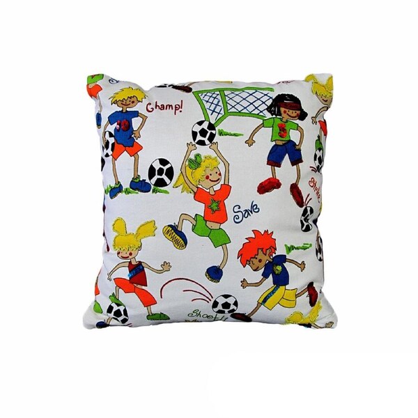 Rapee 100% Cotton Soccer Square Cushion 43 x 43 cm