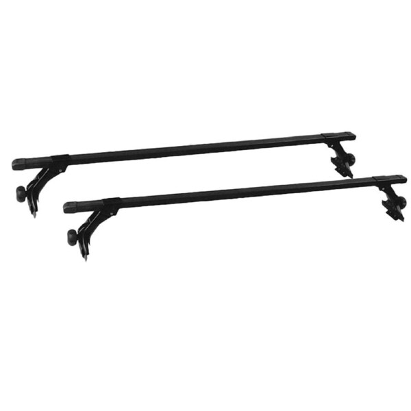 120cm Universal Rain Gutter Car Roof Rack Cross Bars Black Adjustable Brackets Large