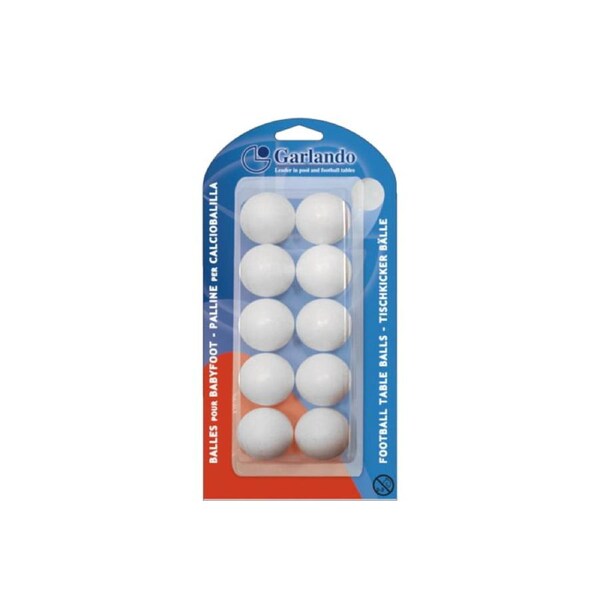 GARLANDO Soccer Foosball Table Balls 10 Pack White