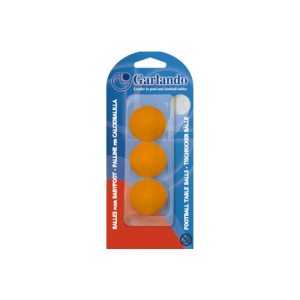 GARLANDO Soccer Foosball Table Balls 3 Pack Orange
