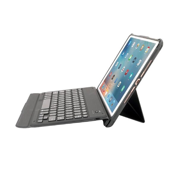 Premium Laser iPad 10.2" Wireless Keyboard Case - Bluetooth Connectivity, Protective Stand Cover