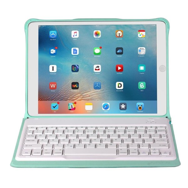 High-End Laser iPad 10.2" Wireless Keyboard Case - Green - Versatile & Protective for Apple iPad Models