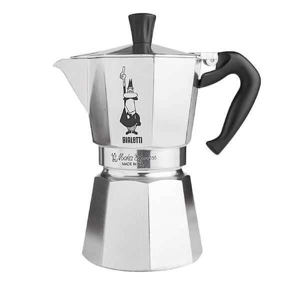 Bialetti Moka Express Coffee Percolator Maker Stove Top - 6 Cup